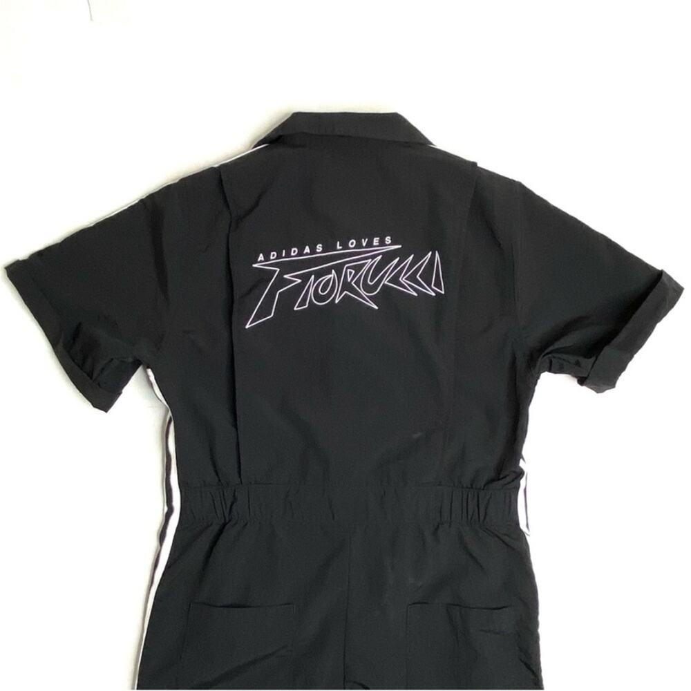 adidas Black Jumpsuit with White Three-Stripe Detail - Picture 10 of 12